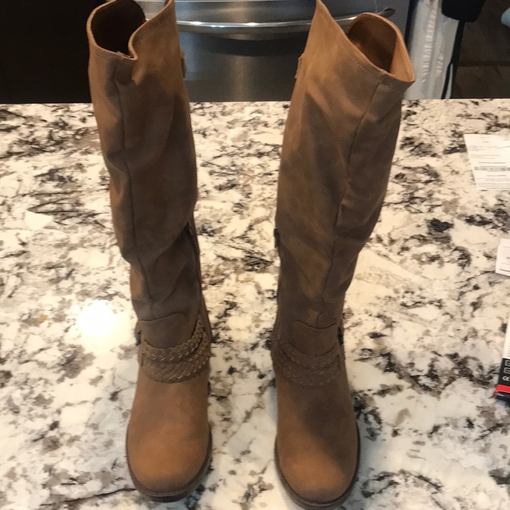 Cute, comfy, cognac tall boots!